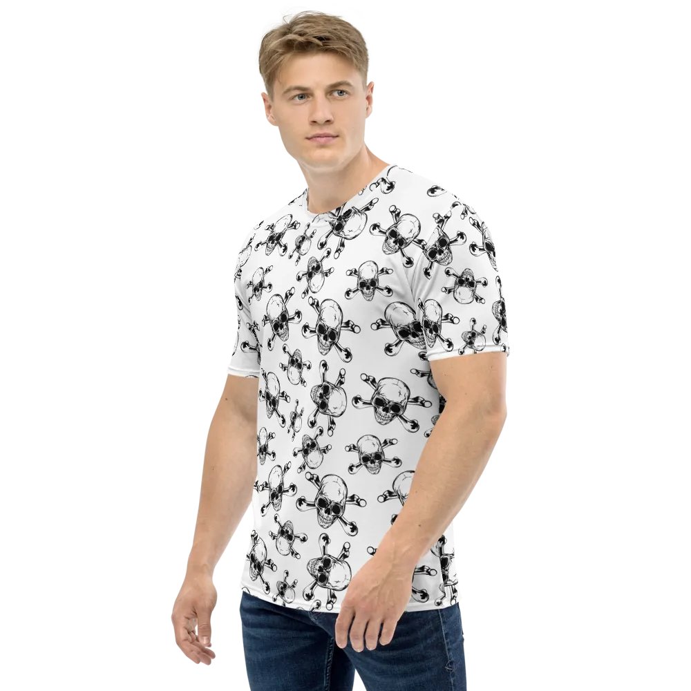 Skull & Bones - White - All-Over Print Crew Neck T-Shirt product image (6)