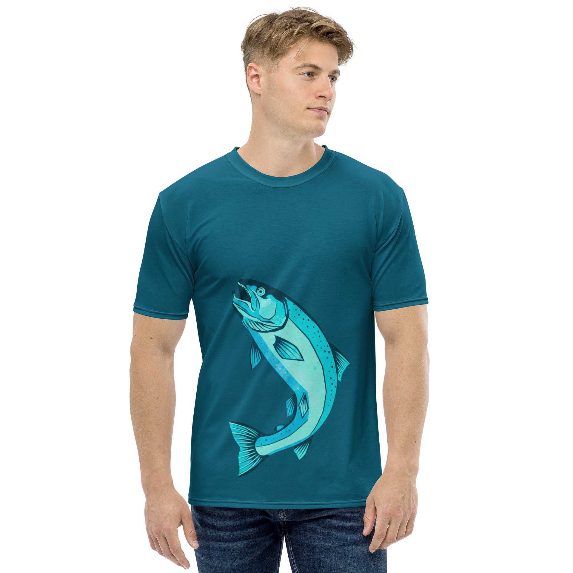 Leaping Blue Fish Splash Tee product image (1)
