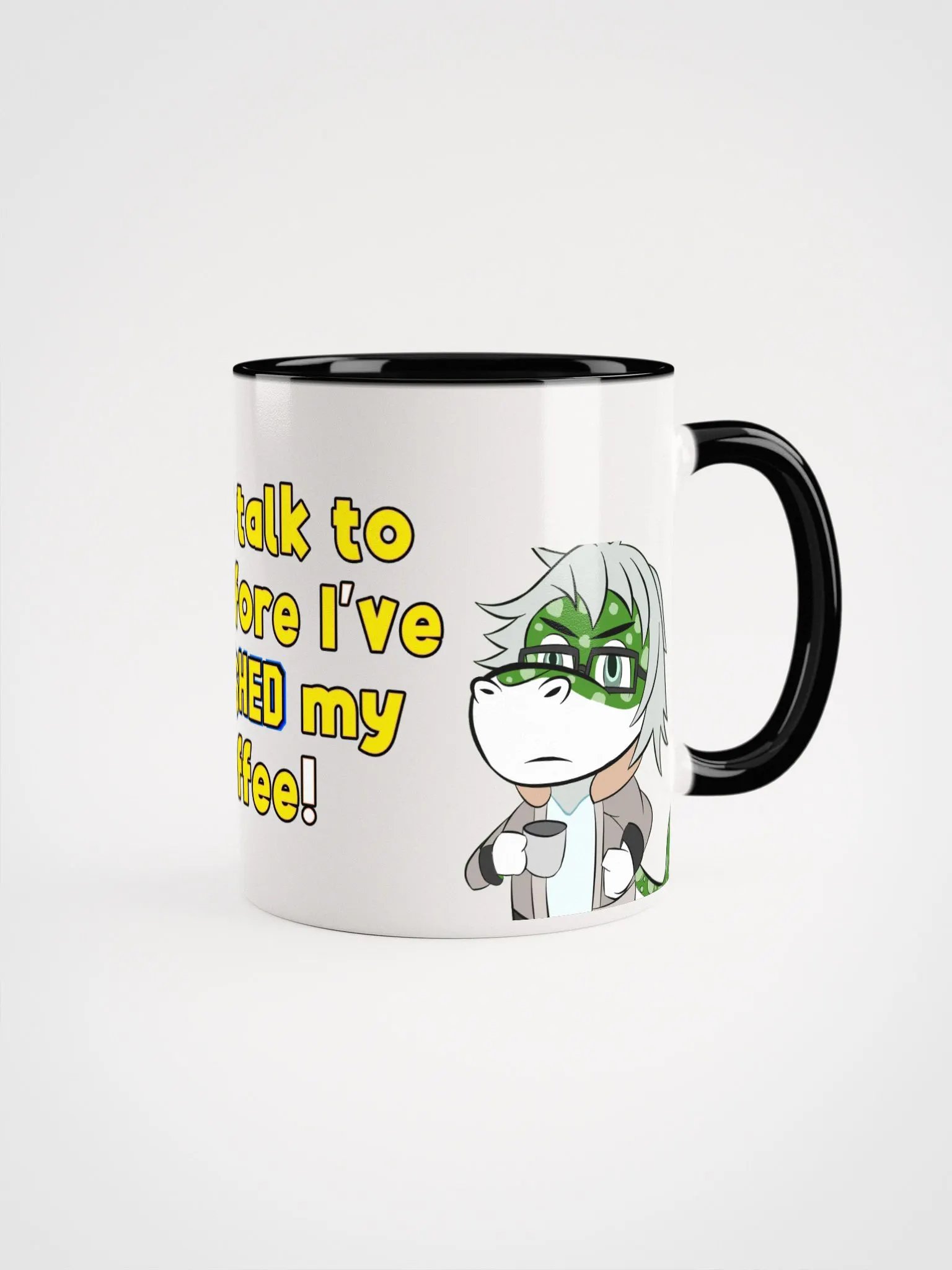 Ikari Ceramic Cup - "Don't Talk to me before I've "Fin"ished my Coffee!" product image (1)