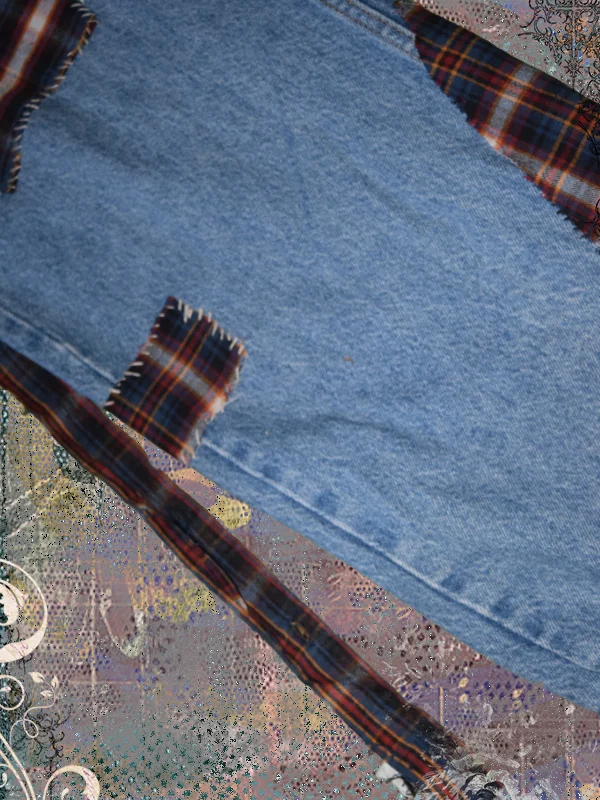 Plaid Patchwork Jeans product image (5)