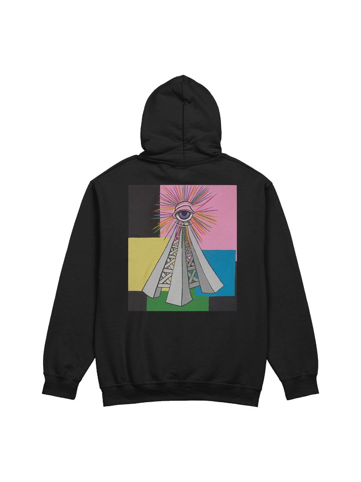 Woman's Black PWR Radio Tower Hoodie product image (2)
