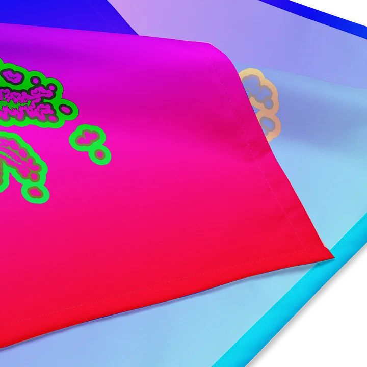 Colorful Cannabis Leaf Art Bandana, Fun 420 Fashion, Stoner Summertime Accessory product image (2)