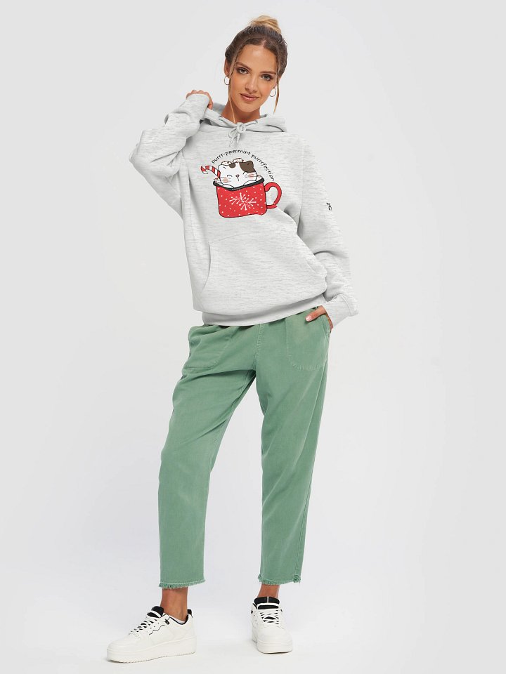 Purrr-ppermint Purrrfection Cat Holiday Hoodie 🐾🎄 product image (2)