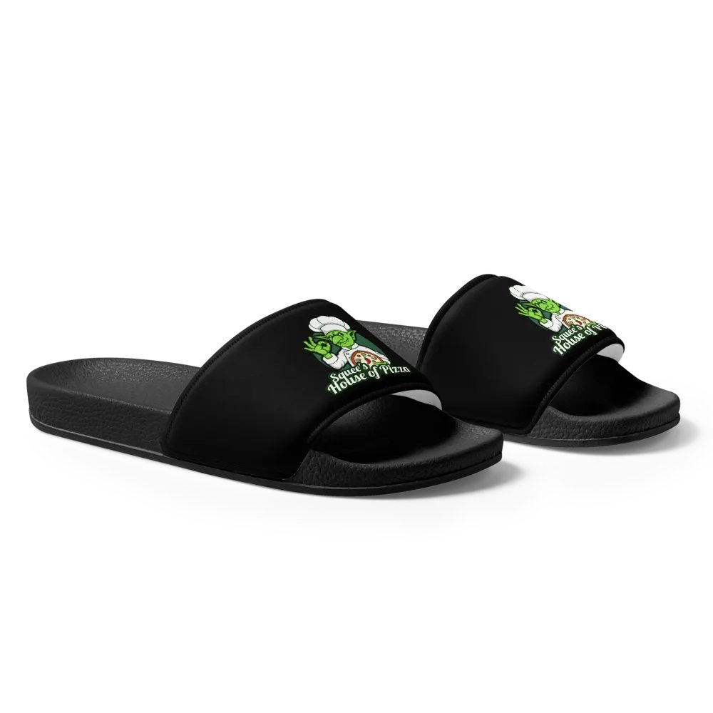 Squee’s House of Pizza Men’s Slides product image (1)