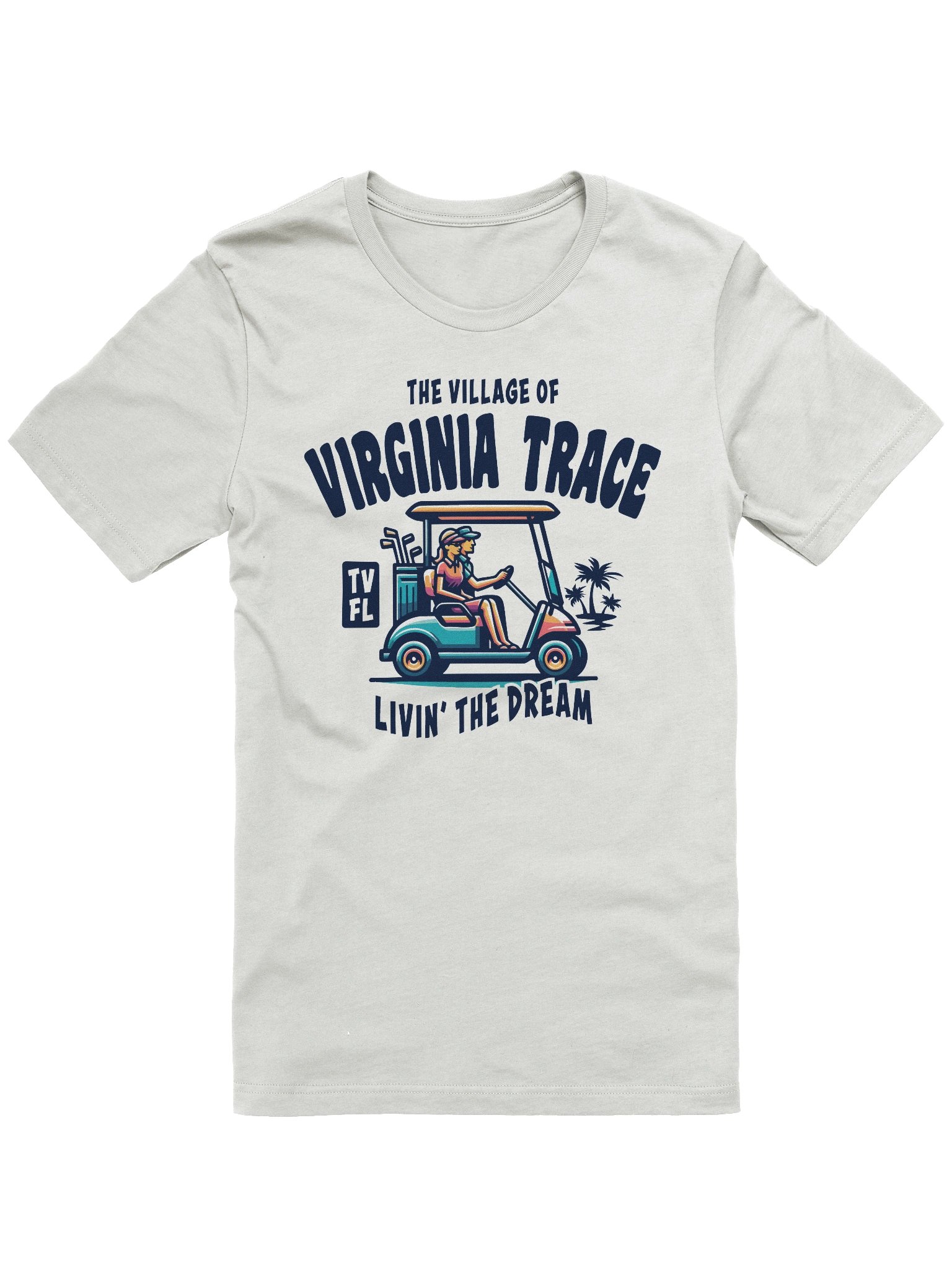 The Village of Virginia Trace TV FL Golf Cart Design T-Shirt product image (5)