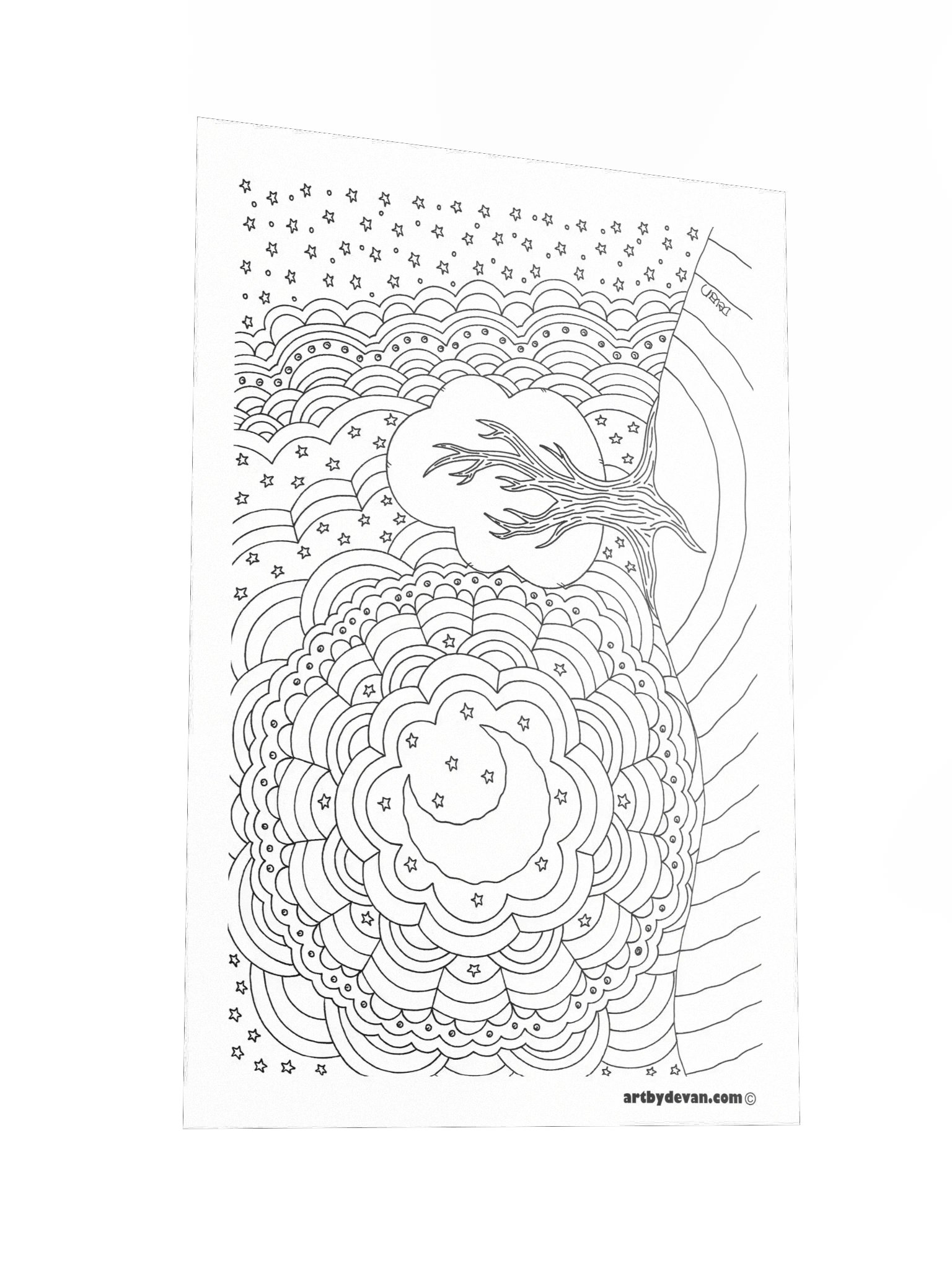 Color Your Own Art: Moonlight Moon product image (2)