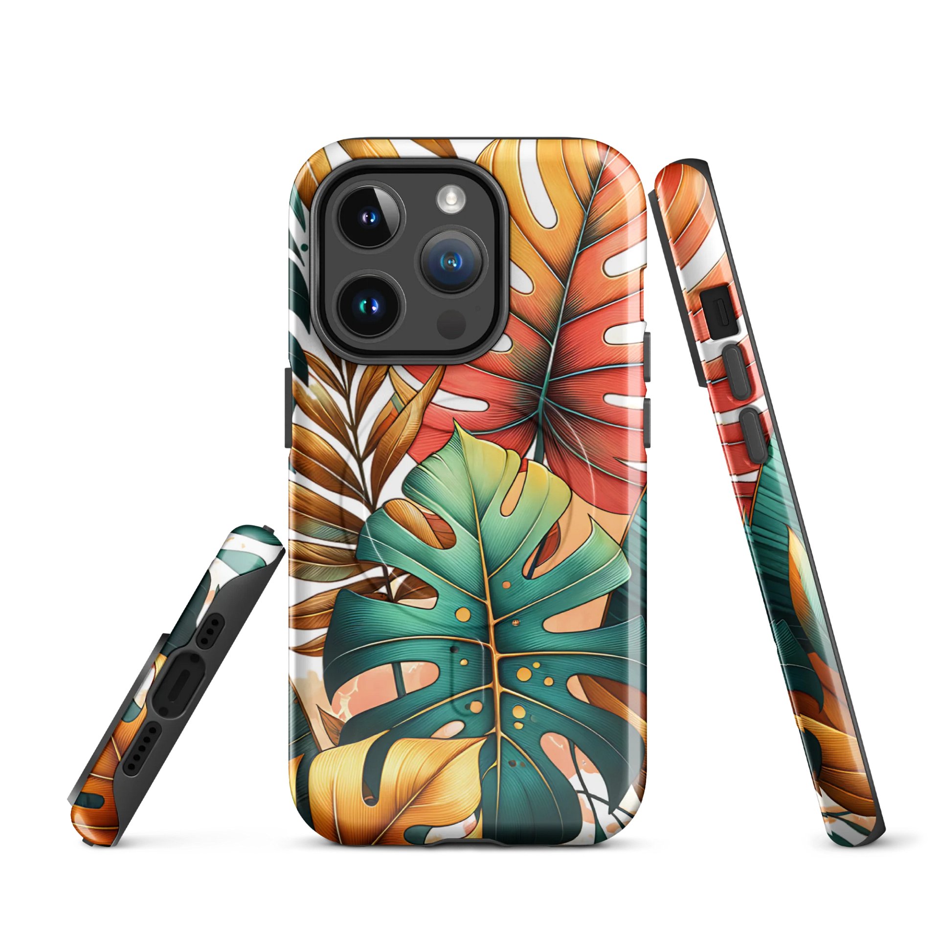 Tropical Leaves Tough Magnetic MagSafe® iPhone® 14, iPhone 15, iPhone 16, iPhone 17,Pro, Pro Max, Plus product image (1)
