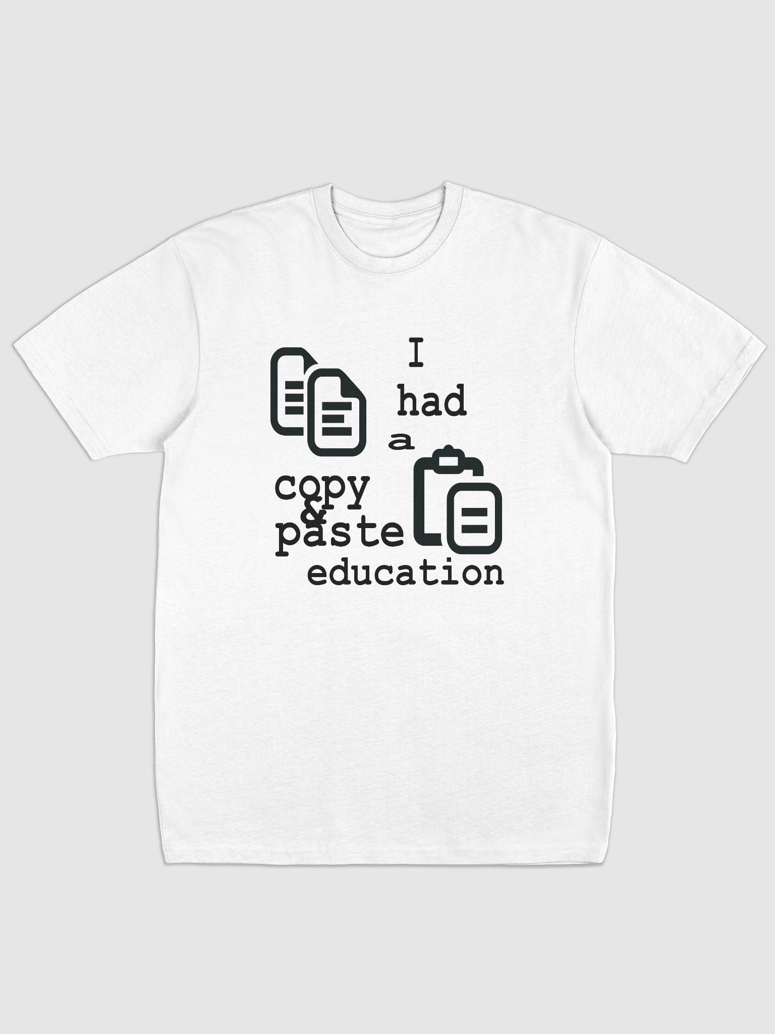 I Had A Copy & Paste Education - Black - Cotton Heritage Men's Premium Heavyweight Tee product image (2)