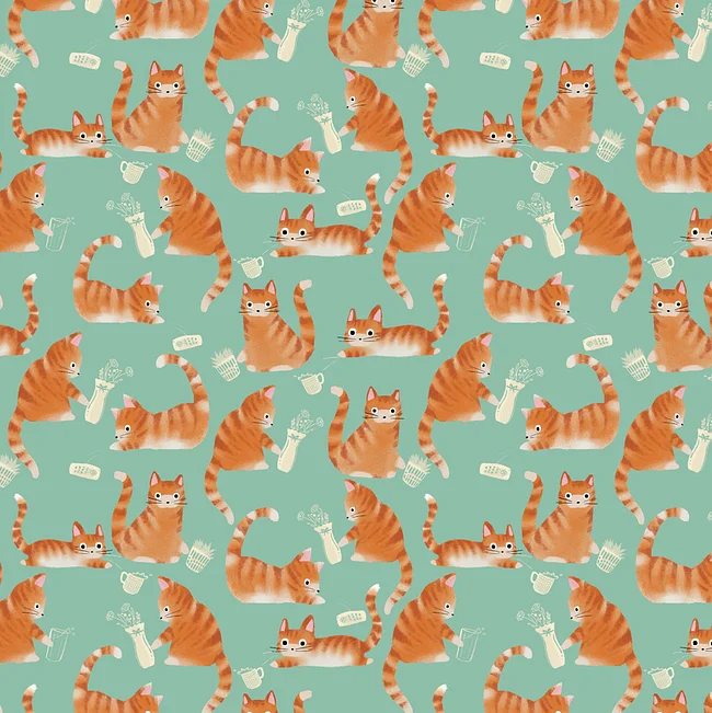 Bad Orange Tabby Cats Knocking Stuff Over