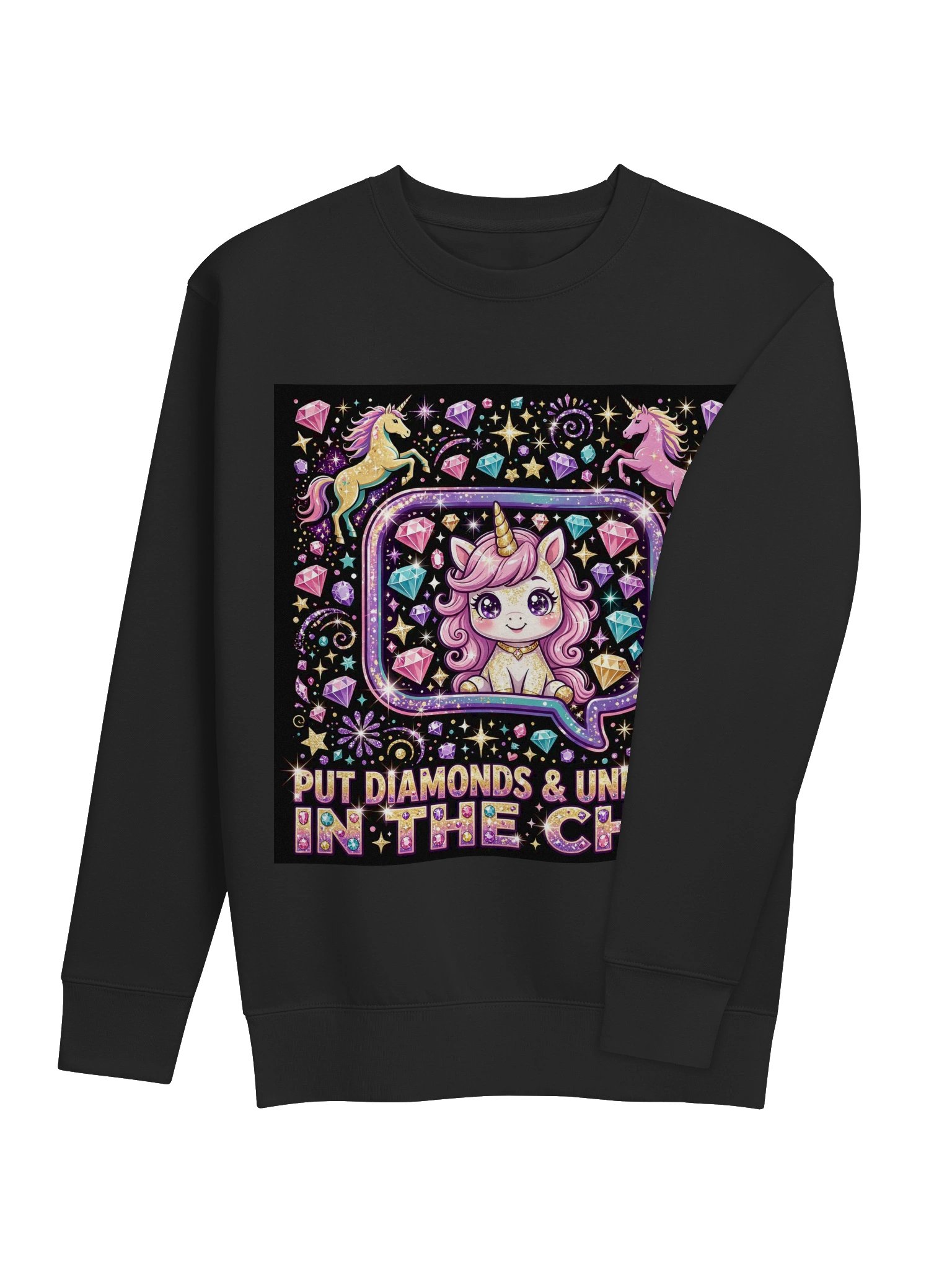 Put Diamonds and Unicorns in the Chat Sweatshirt product image (4)