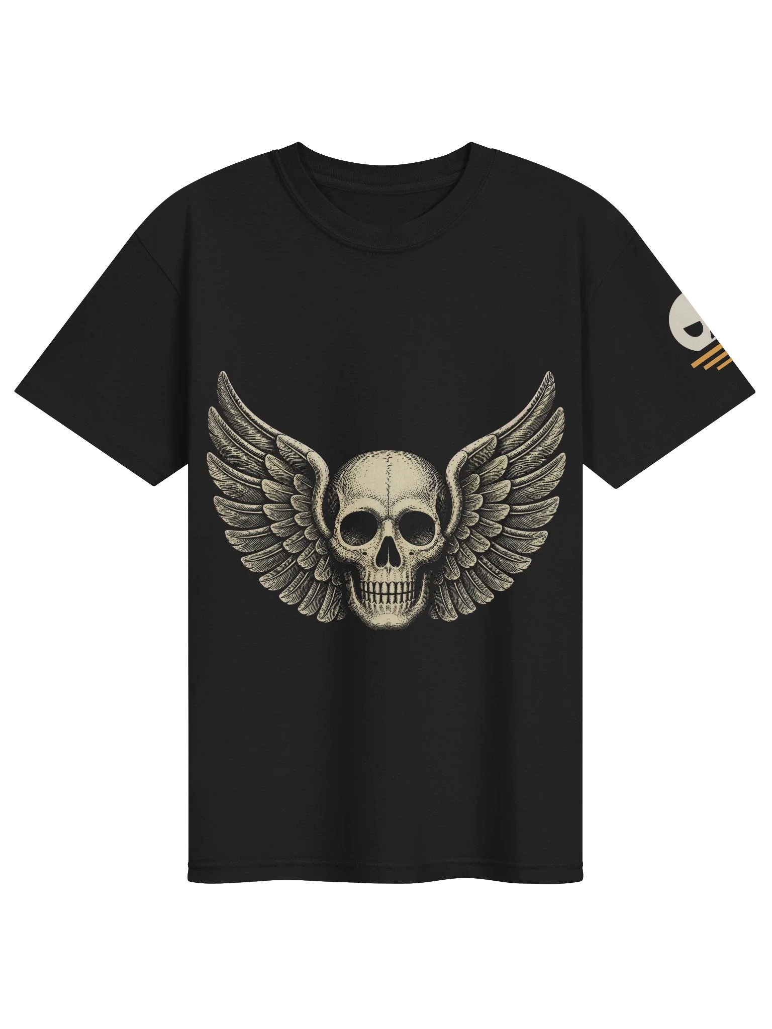 Winged Death's Head Tee, Black