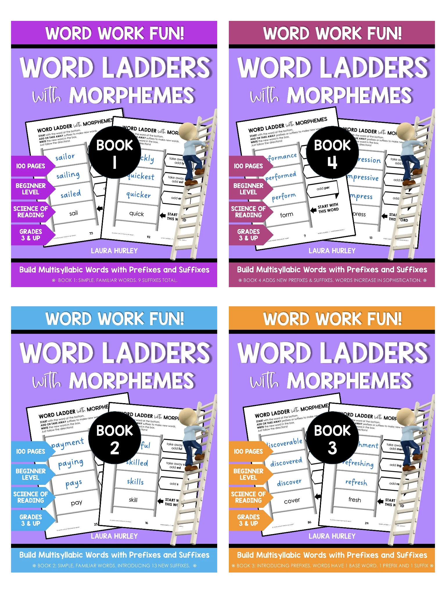 Word Ladders With Morphemes: Beginner Bundle (1–4)  product image (2)