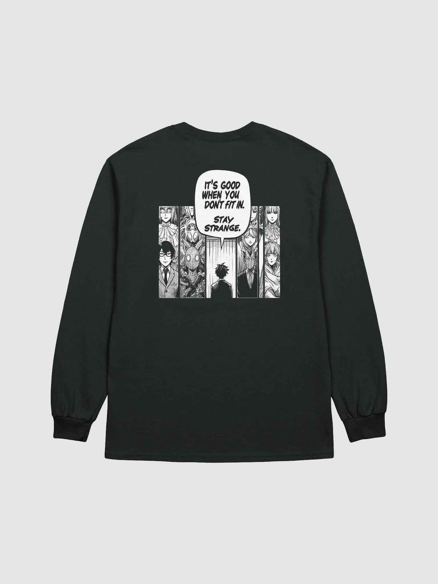 Stay Strange Manga Long Sleeve Tee product image (2)