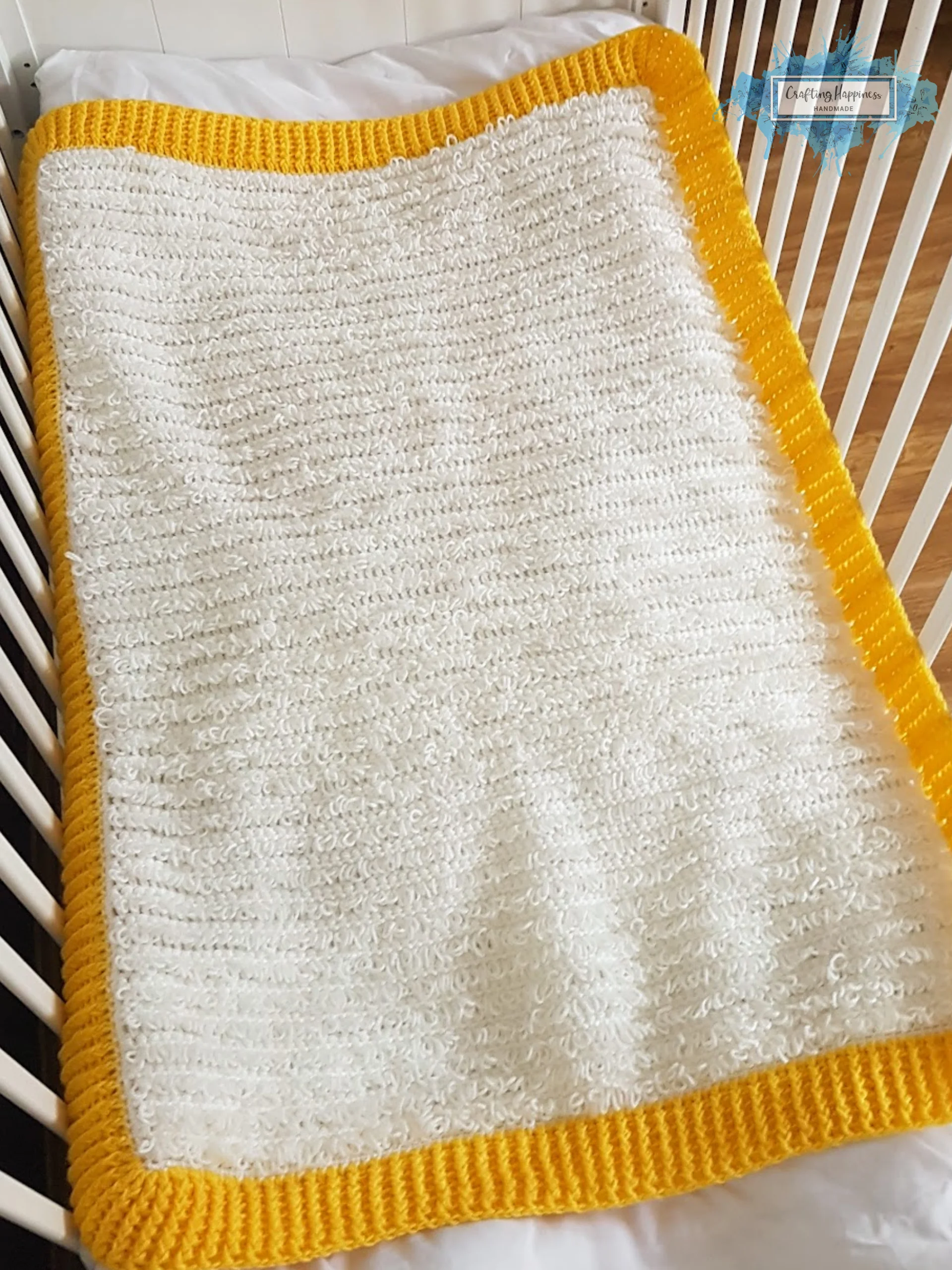 Crochet Loops & Ridges Baby Blanket Pattern | Lapghan (PDF Pattern) product image (3)
