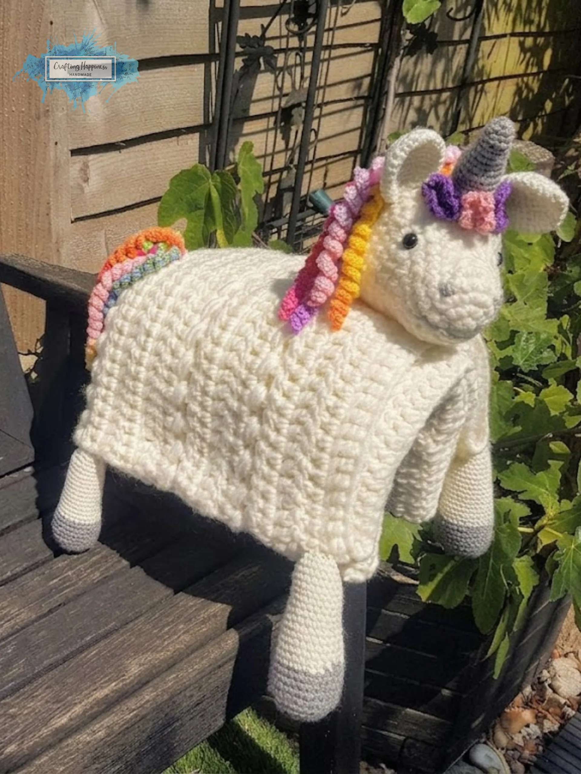 Rainbow Unicorn Baby Blanket Crochet Pattern: 3-in-1 Folding Toy (PDF Pattern) product image (4)