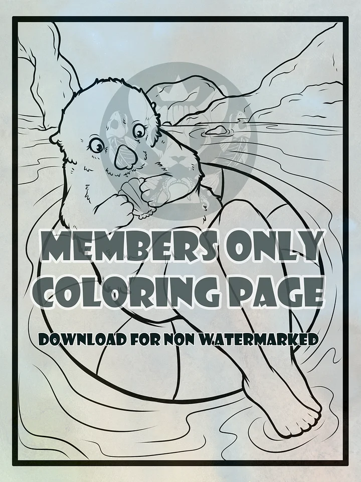 Leggy Otter - coloring page product image (1)