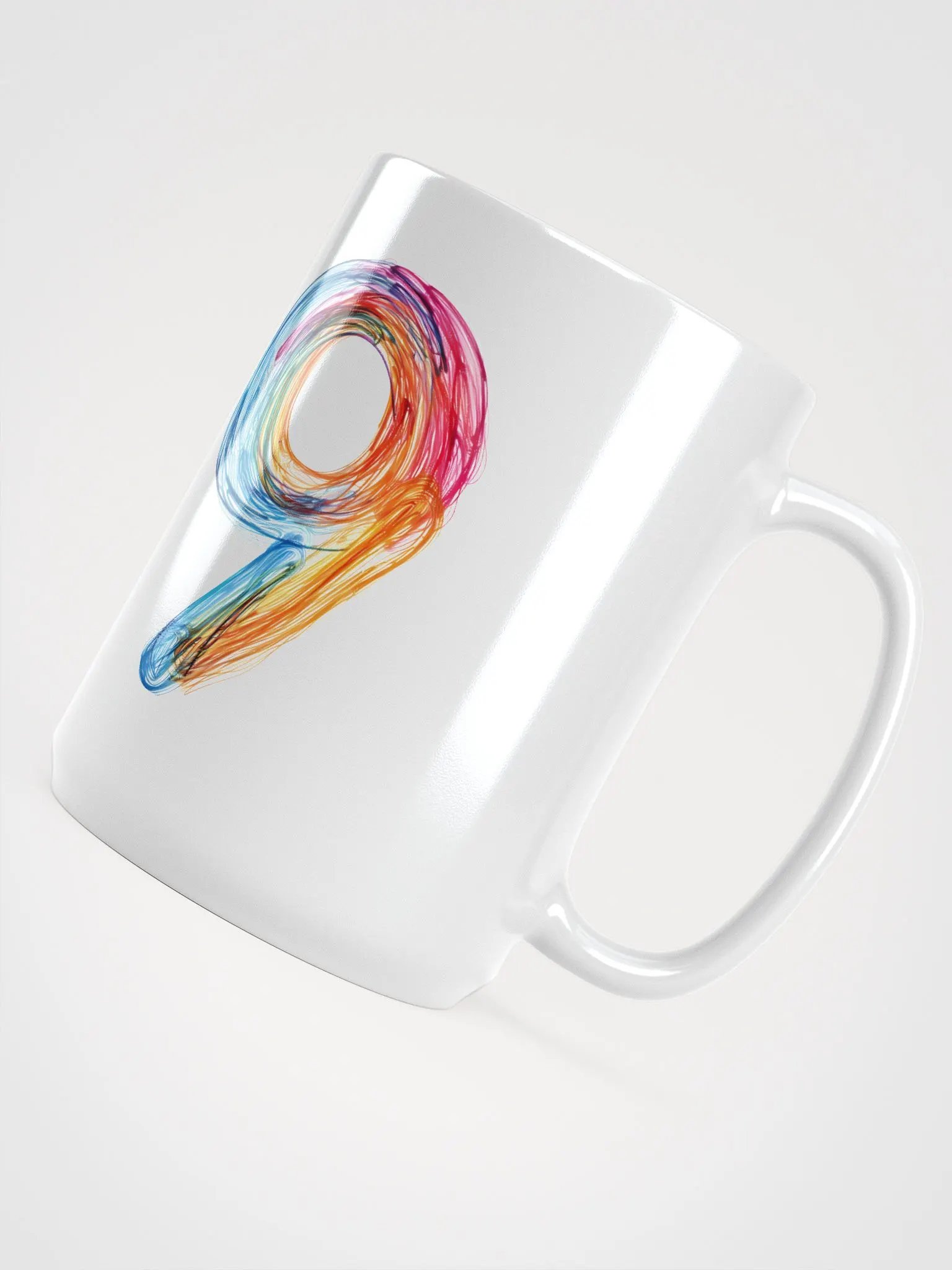 Vibrant Number 9 White Glossy Mug product image (4)