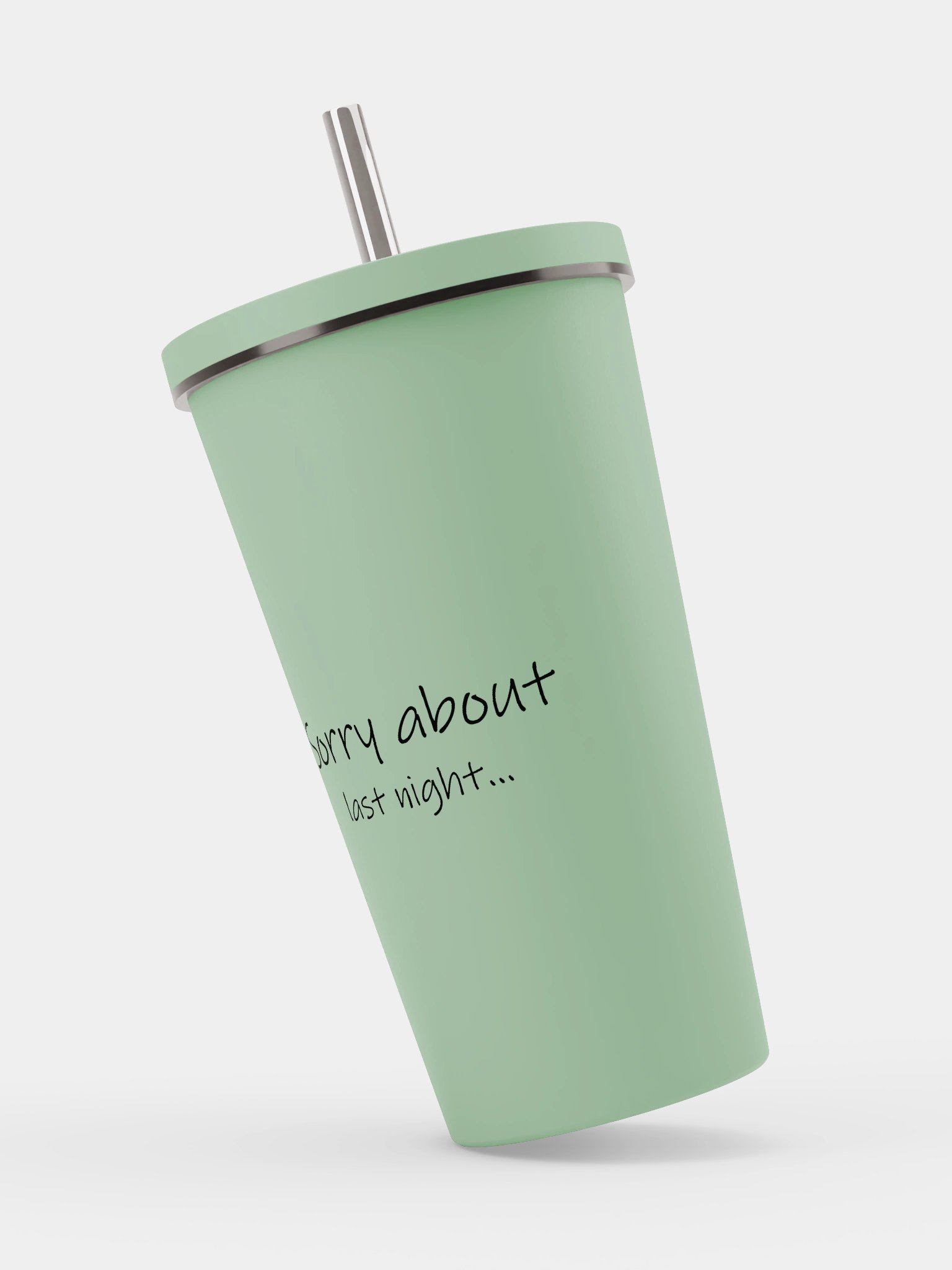Sorry About Last Night Tumbler with Straw product image (8)