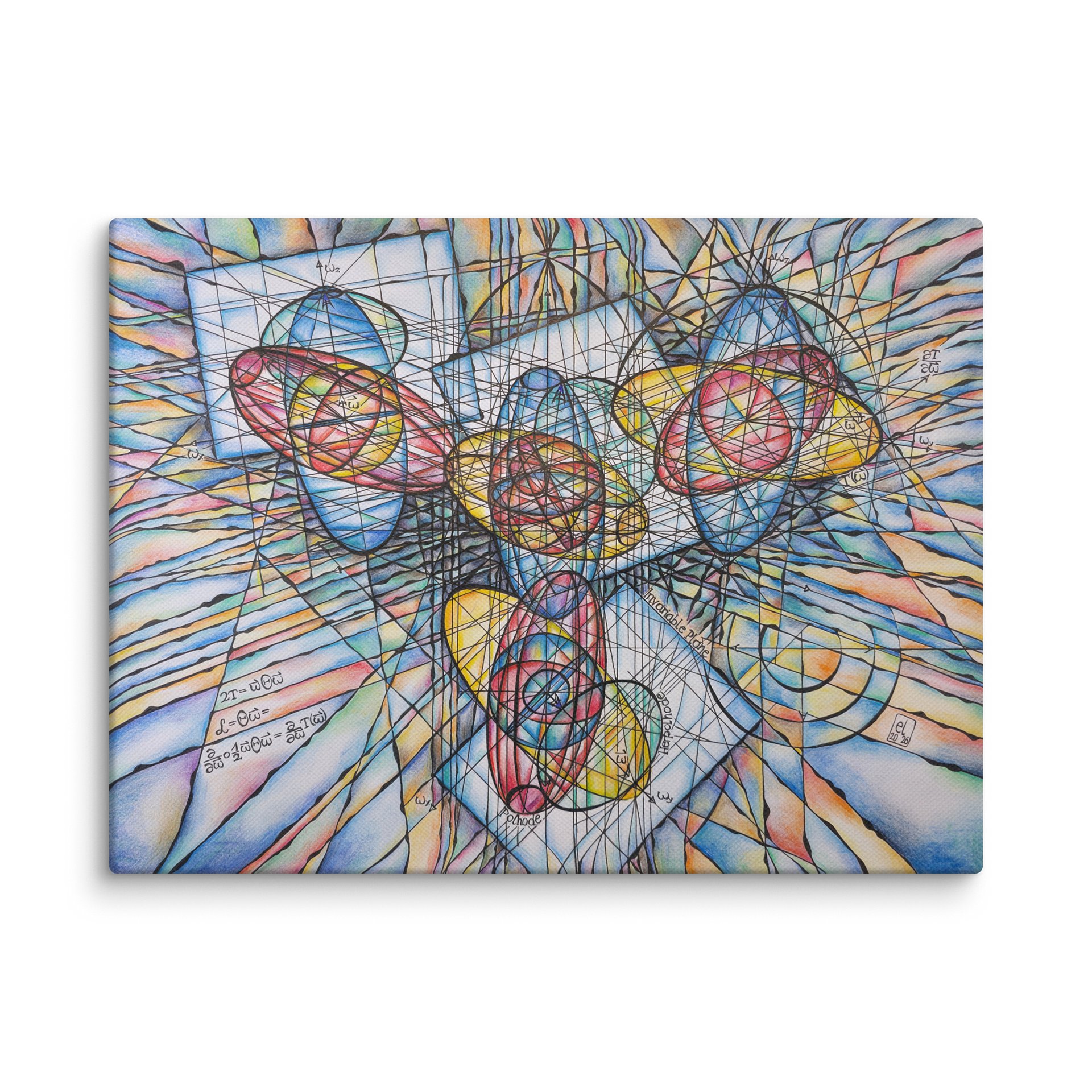Rolling Not Slipping - Geometric Physics Art Canvas Print product image (1)