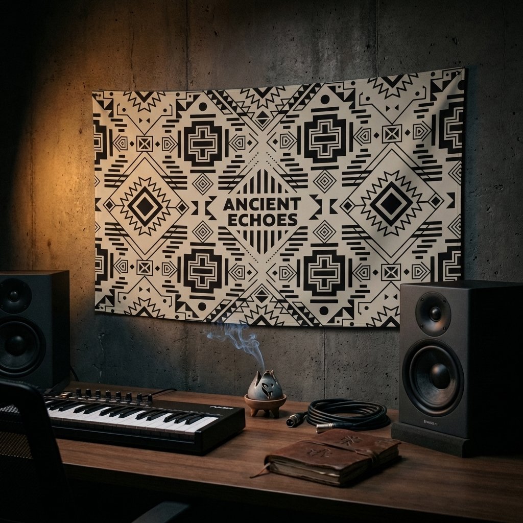 Aztec Ritual Flag — Ancient Geometry 02 product image (1)