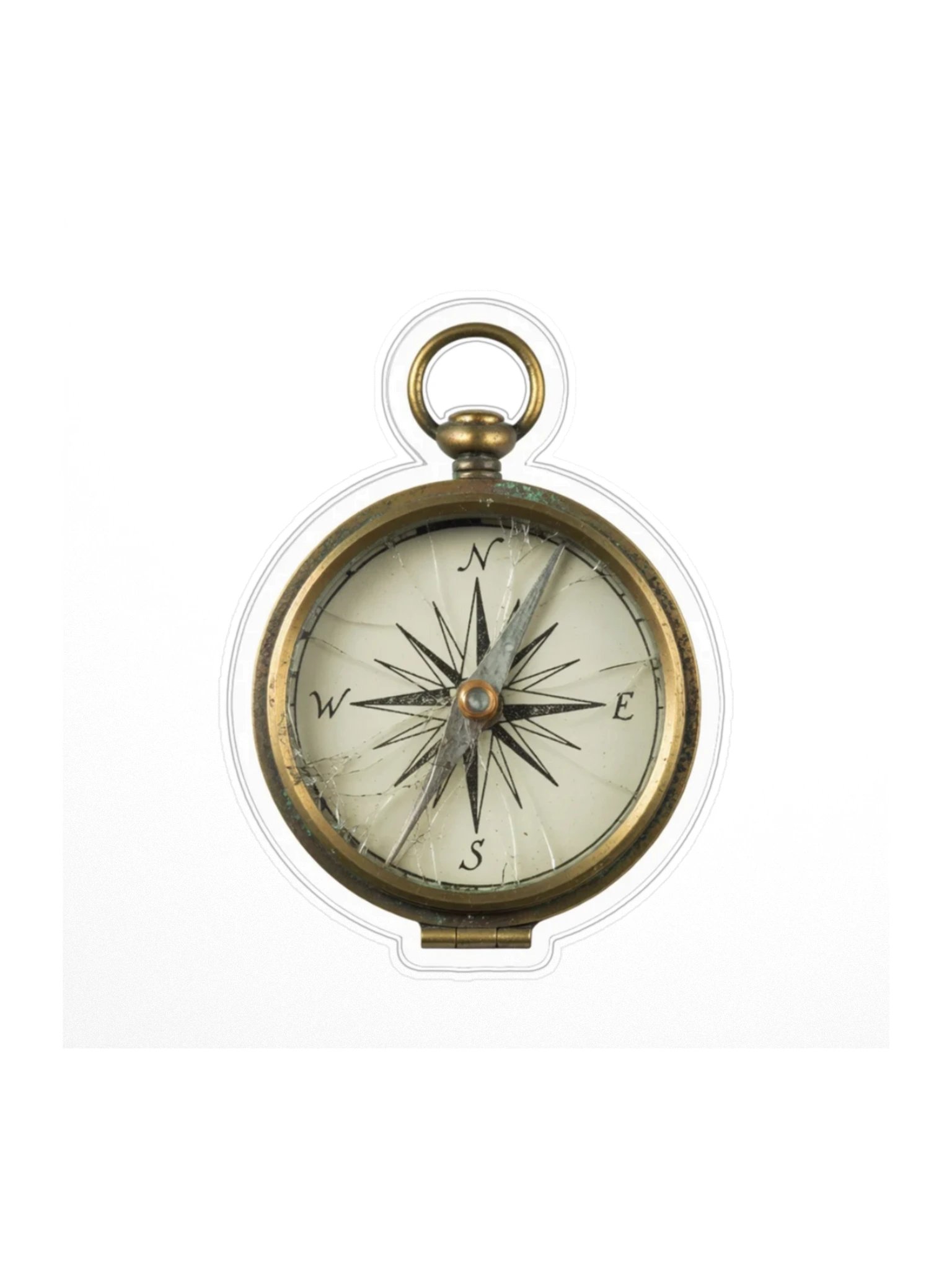 The Hours She Broke — Compass Sticker product image (1)