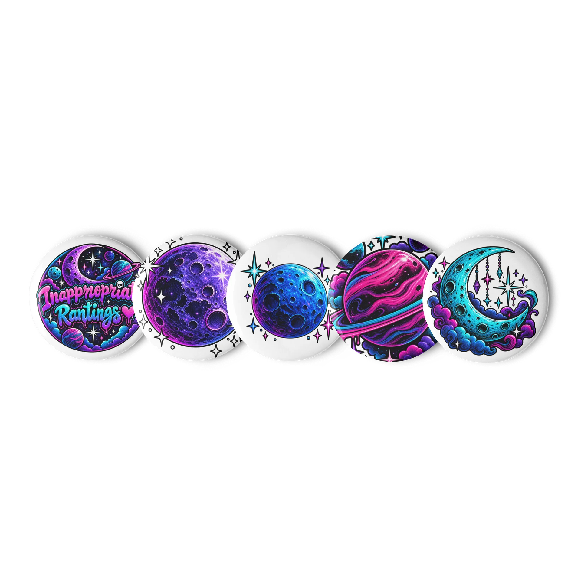 Inappropriate Rantings Cosmic Pin Set 🌙 product image (1)