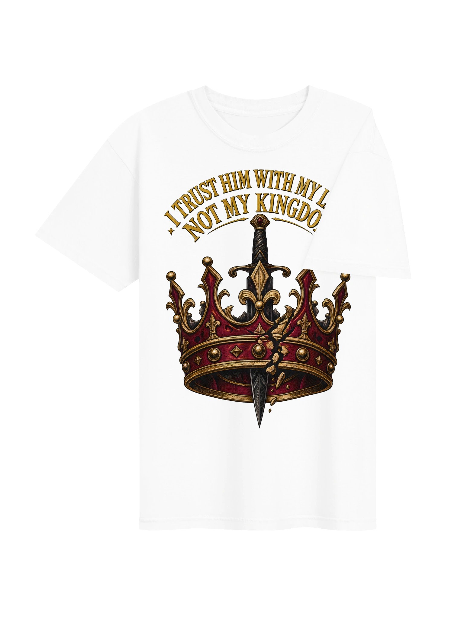 I Trust Him With My Life Not My Kingdom Romantasy Crown Shirt product image (9)