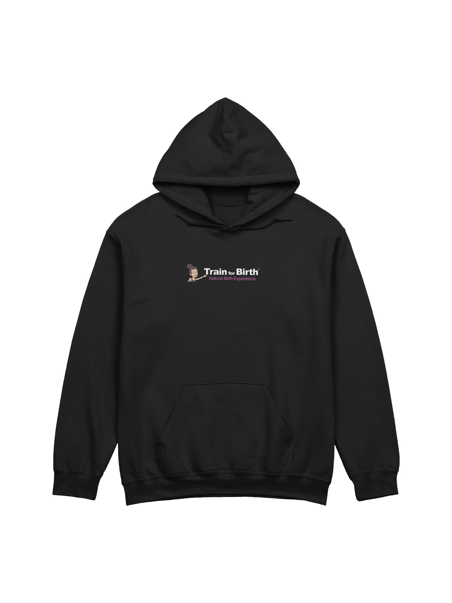 Train for Birth® Gildan Classic Black Hoodie product image (1)