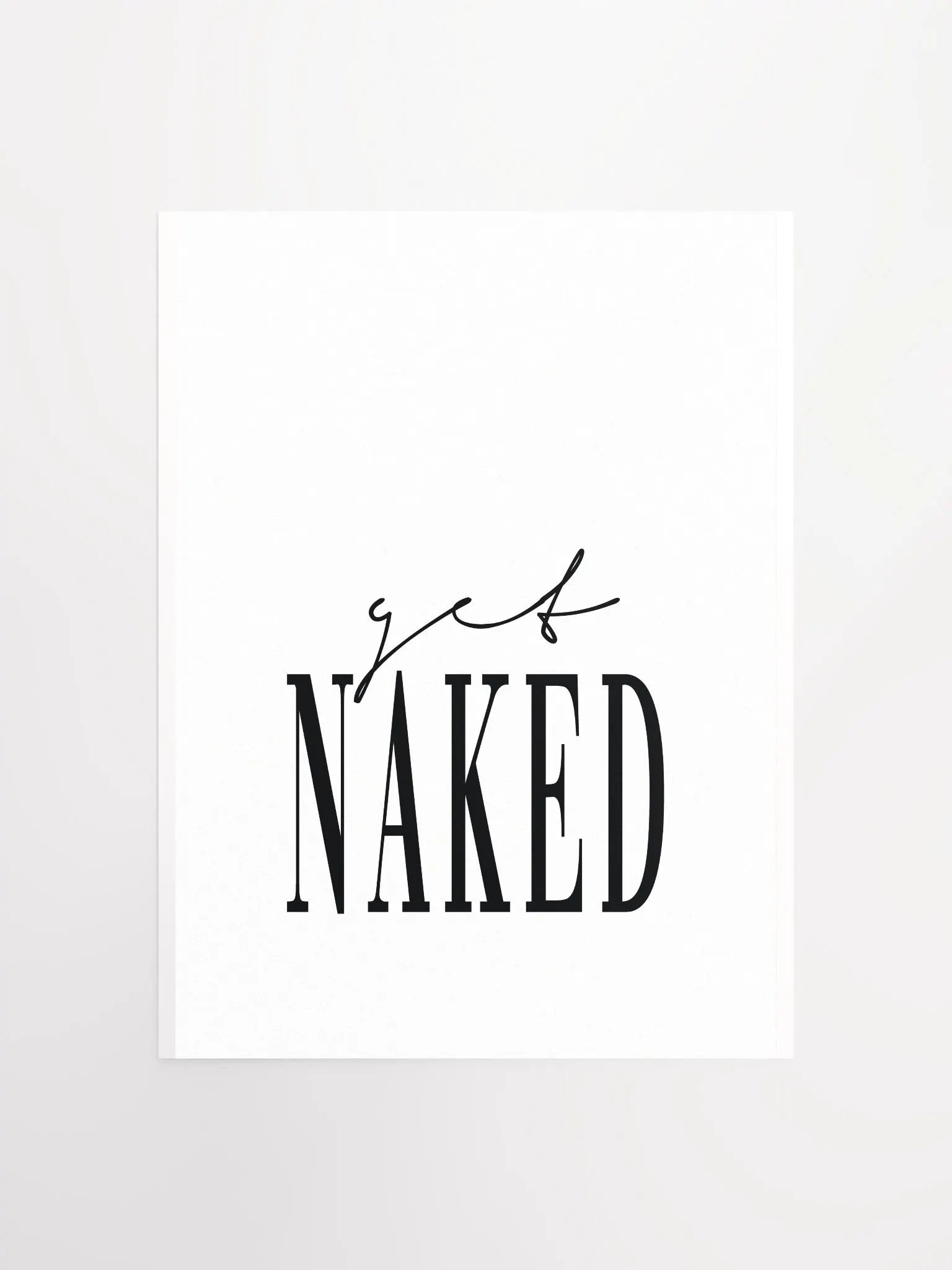 Get Naked typography design product image (4)