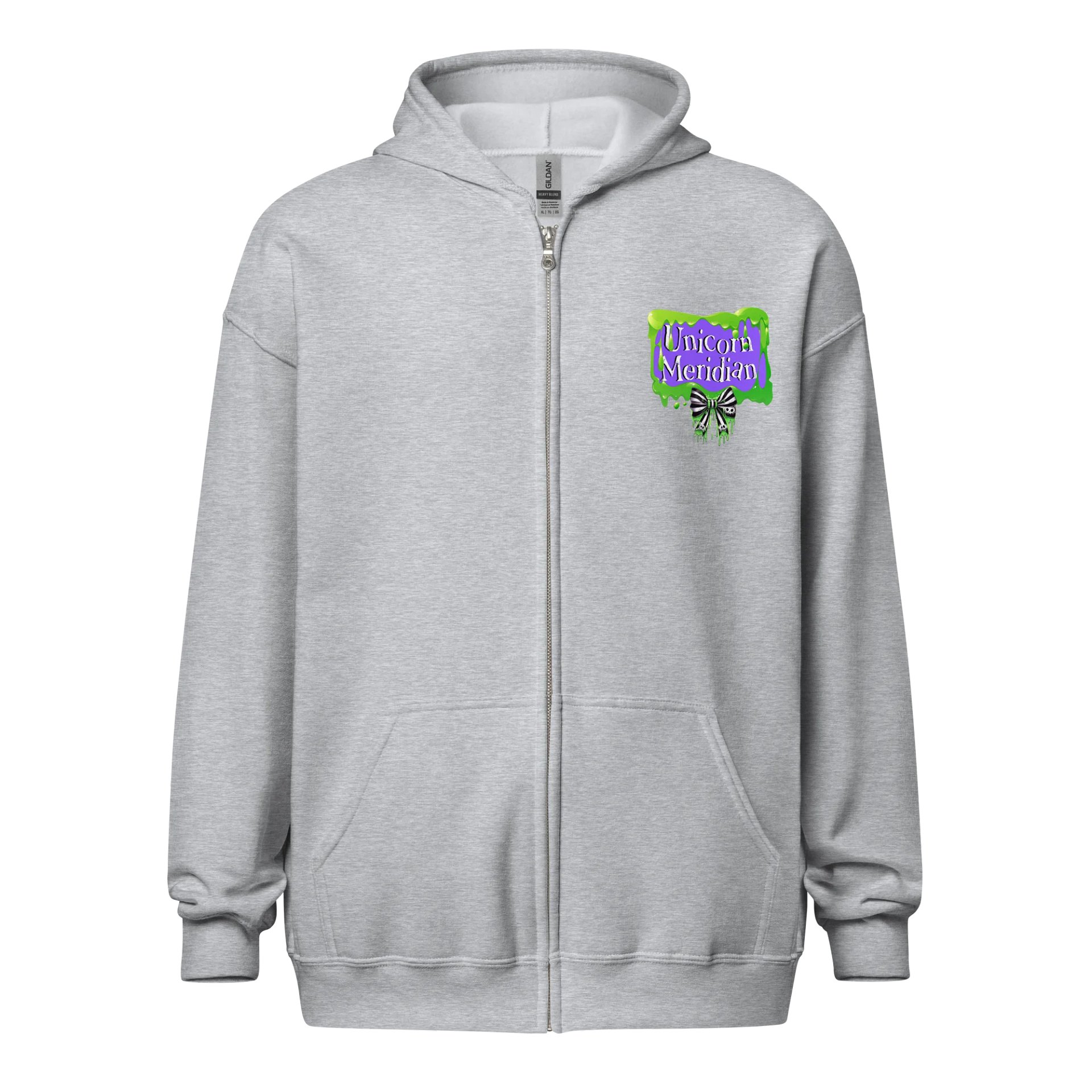 [UM Designs] Never Trust The Living [black] - Unisex Graphic Zip Hoodie product image (2)