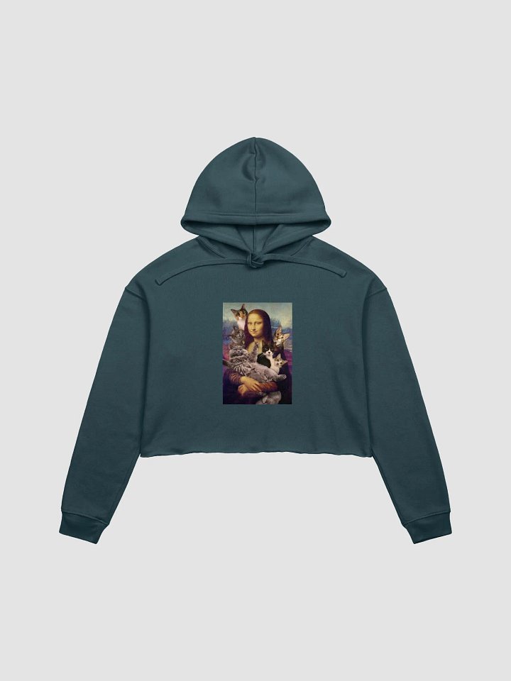 Mona Lisa Meow Cats Crop Hoodie product image (4)