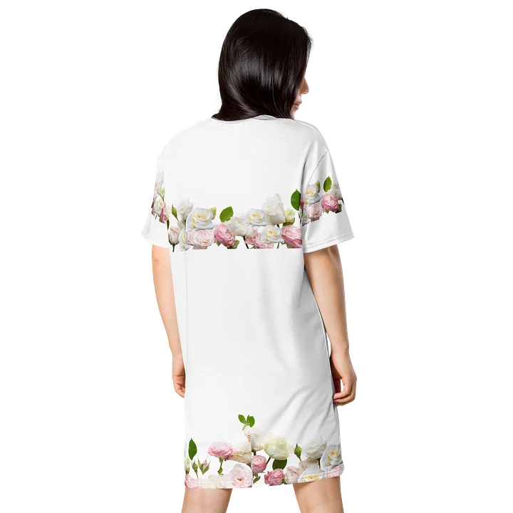 Pink Floral Border T-Shirt Dress product image (2)