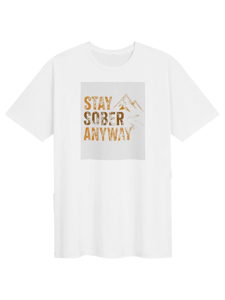 Stay Sober Anyway - New Logo Unisex Softstyle T-Shirt - White Gold Logo product image (1)