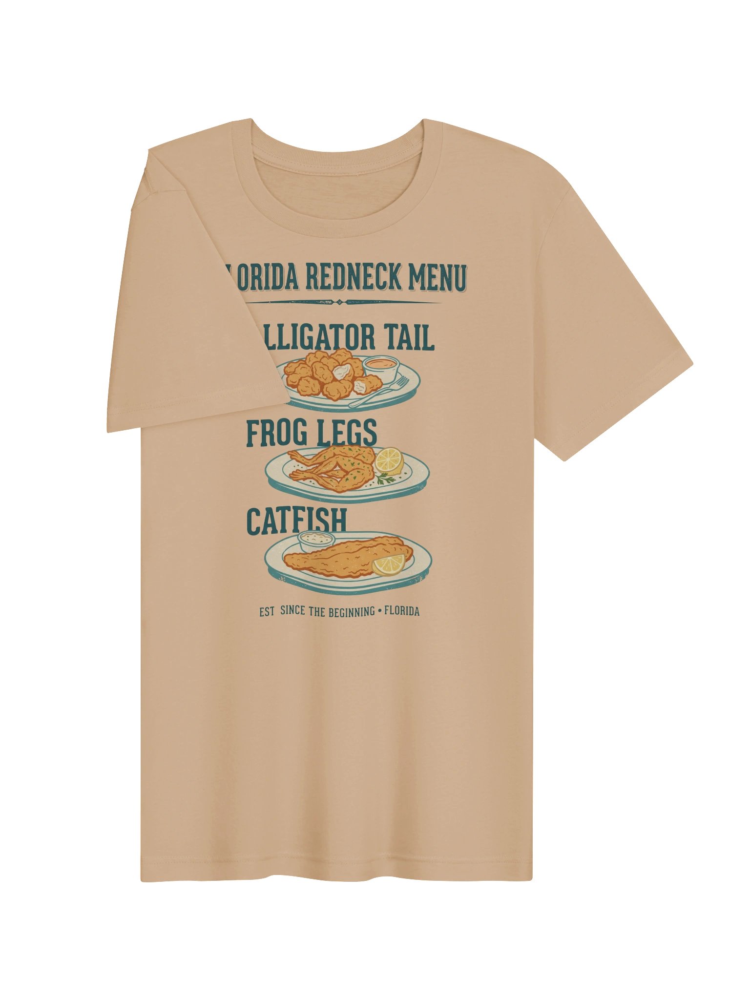 Florida Redneck Menu - Alligator Tail, Frog Legs, Catfish Tee product image (3)