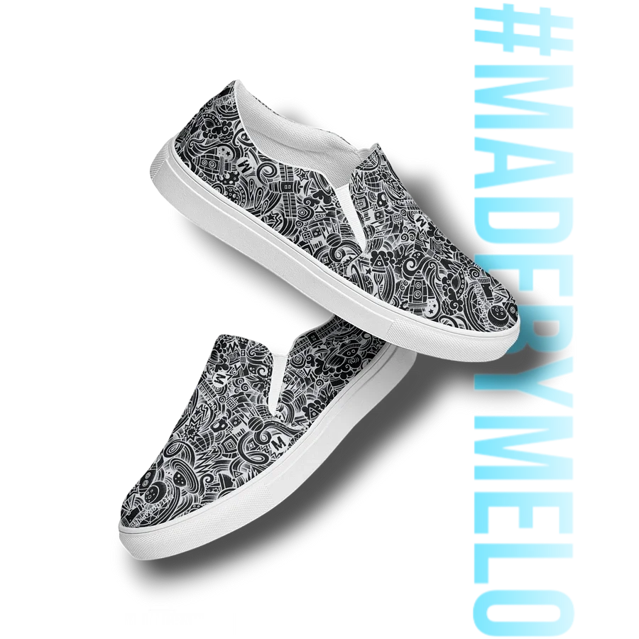 Dark Space Scribble - Men's Slip-ons | #MadeByMELO product image (2)