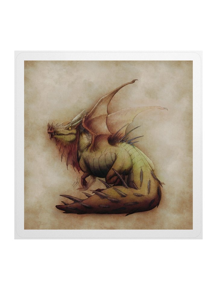 Dragon sketch - sticker product image (1)