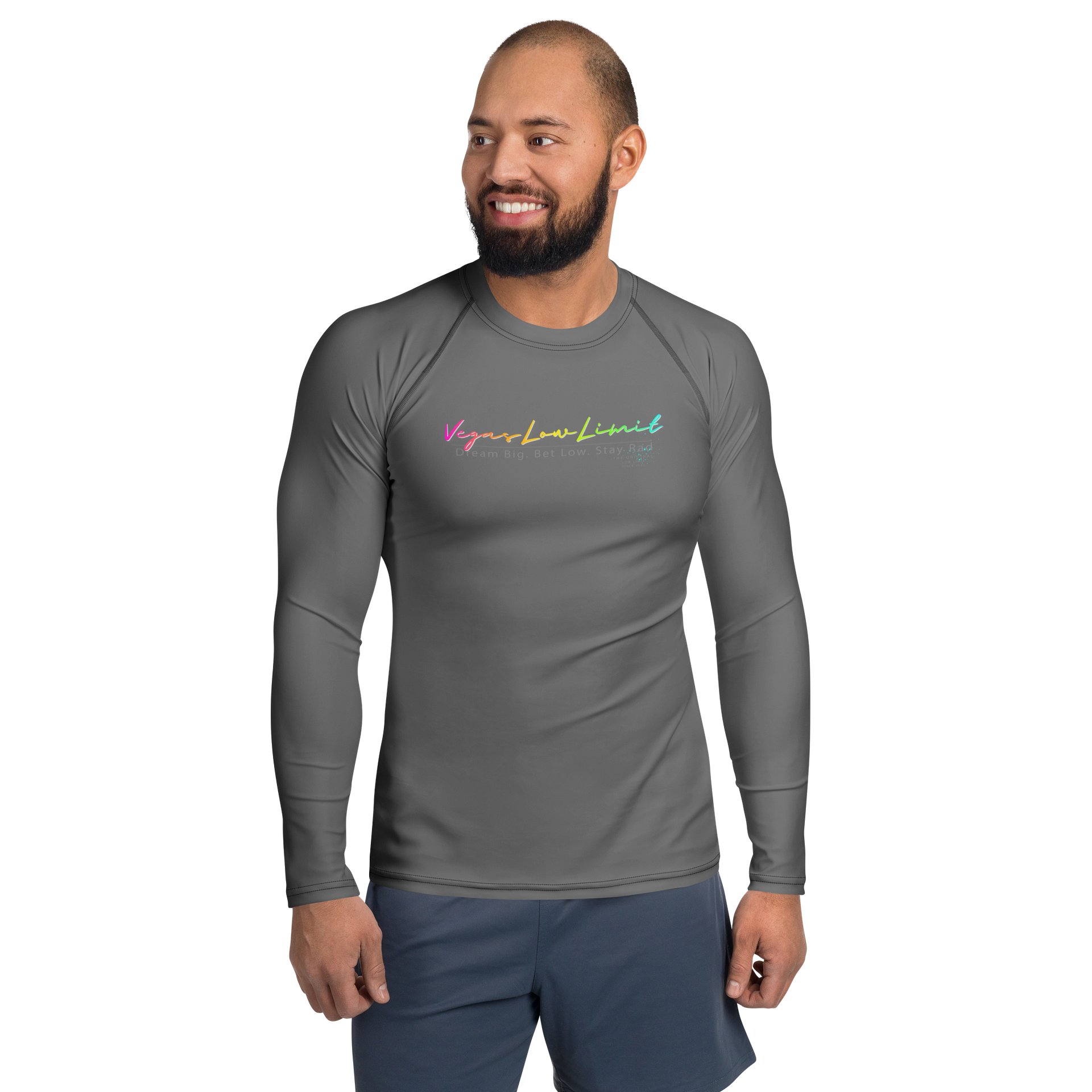 Vegas Low Limit Men's Rash Guard - Grey product image (1)