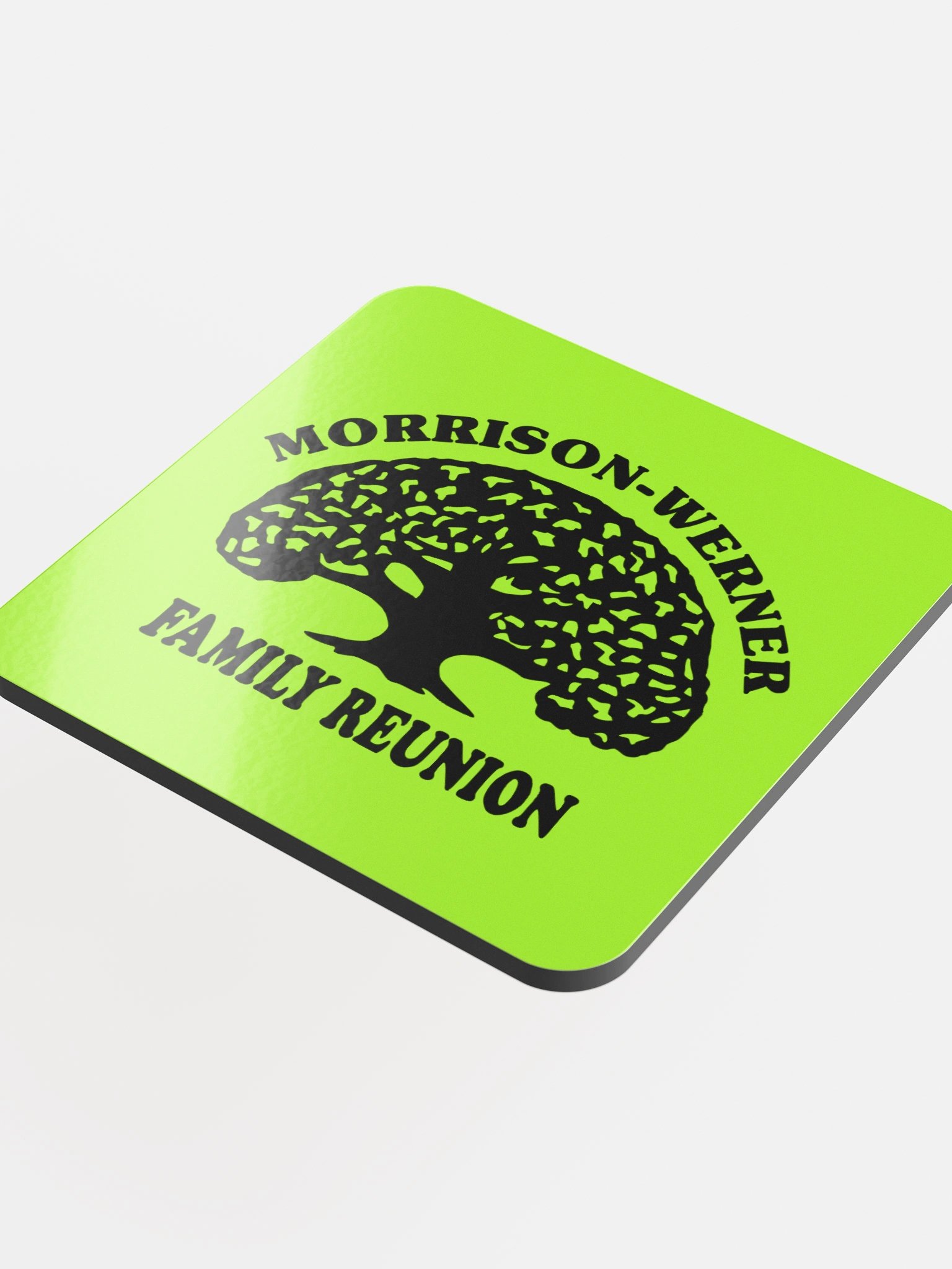 "Morrison-Werner Tree" Drink Coaster (Chartreuse) product image (1)