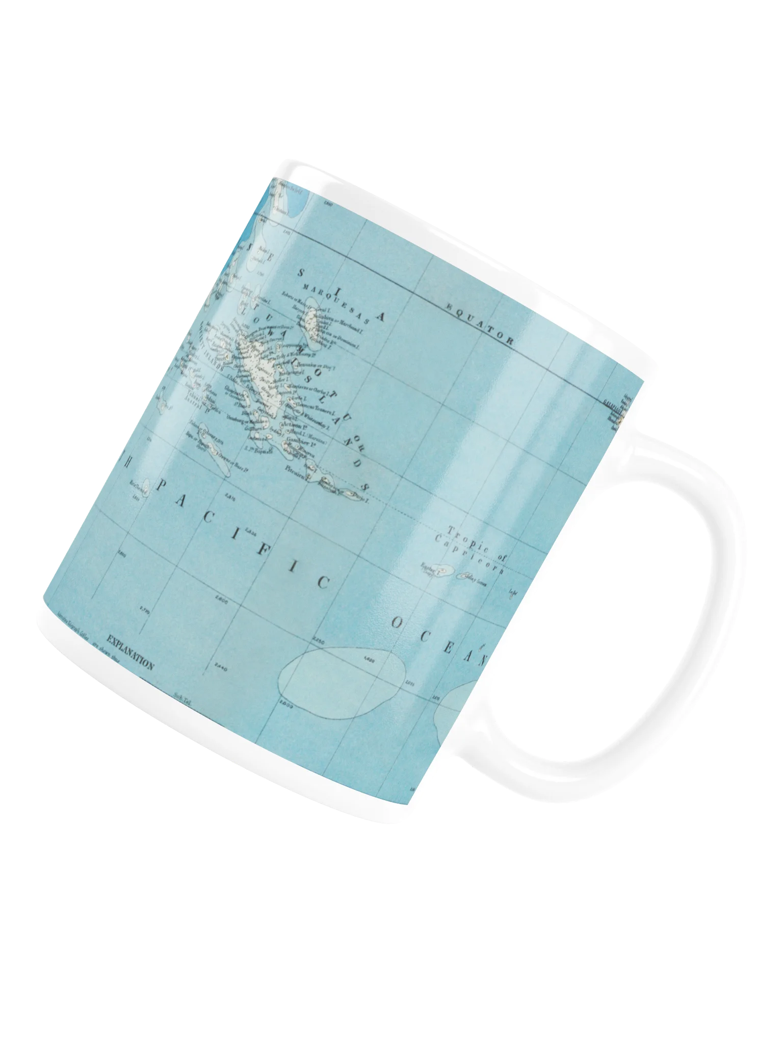 Vintage Pacific Ocean Map Mug product image (16)