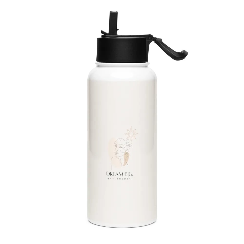 Stainless Steel Water Bottle with a Straw Lid SWFB0146 product image (1)