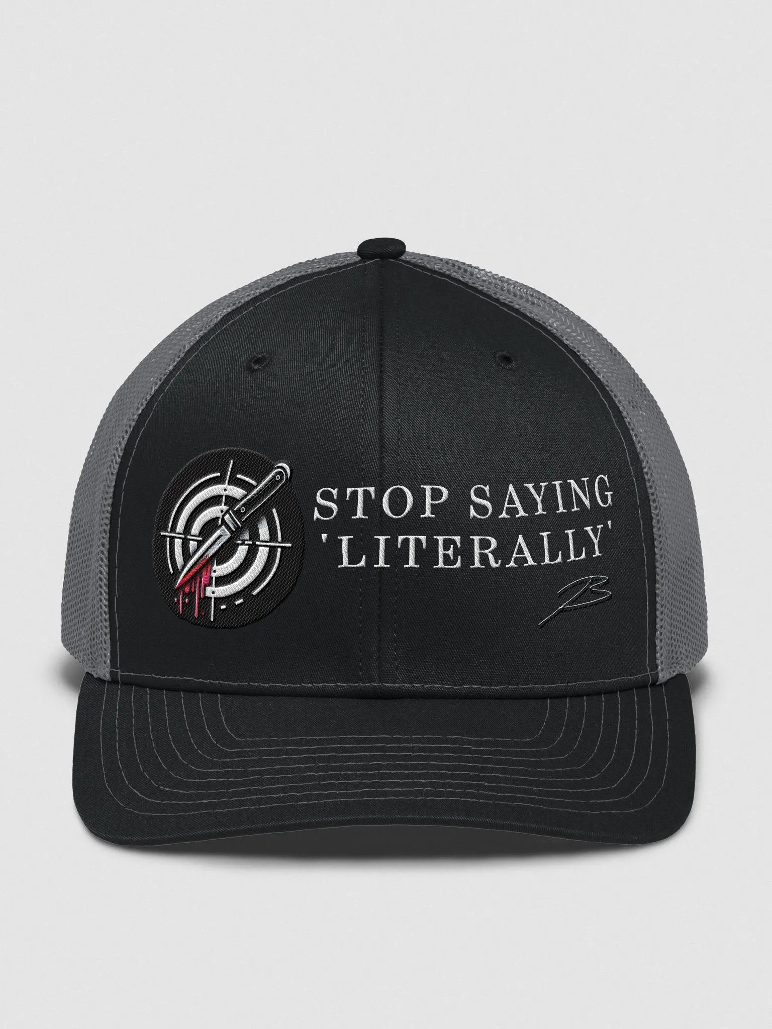 Stop Saying Literally Trucker Hat product image (1)