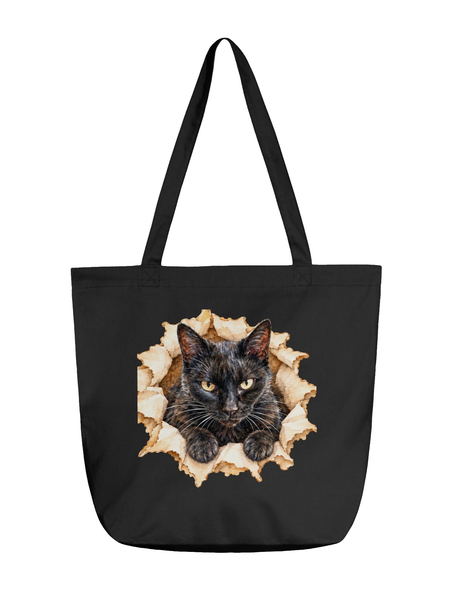 Peekaboo Black Cat Front and Back Tote Bag product image (1)