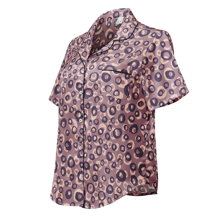 Comfortable Silky Pajama Top with Bold Dreamy Circles Print product image (1)