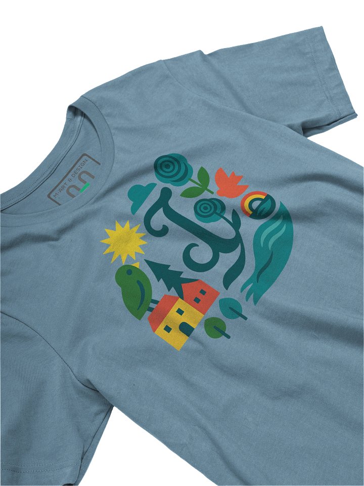 Nature Harmony "T" T-Shirt – Peaceful Folk-Inspired Design Art - by M-Art & Design product image (2)