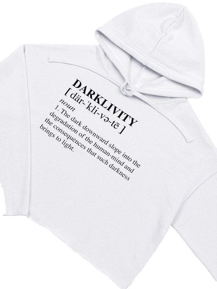 DARKLIVITY Definition Crop Hoodie | White product image (2)