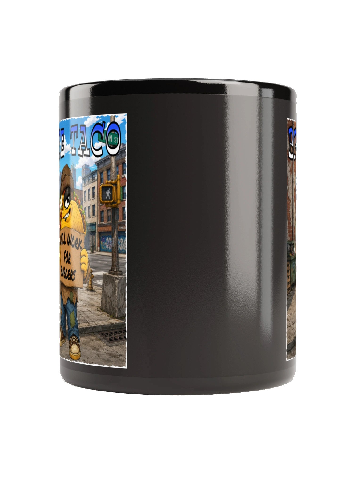 Broke Taco Black Glossy Mug - The Taco Family product image (4)
