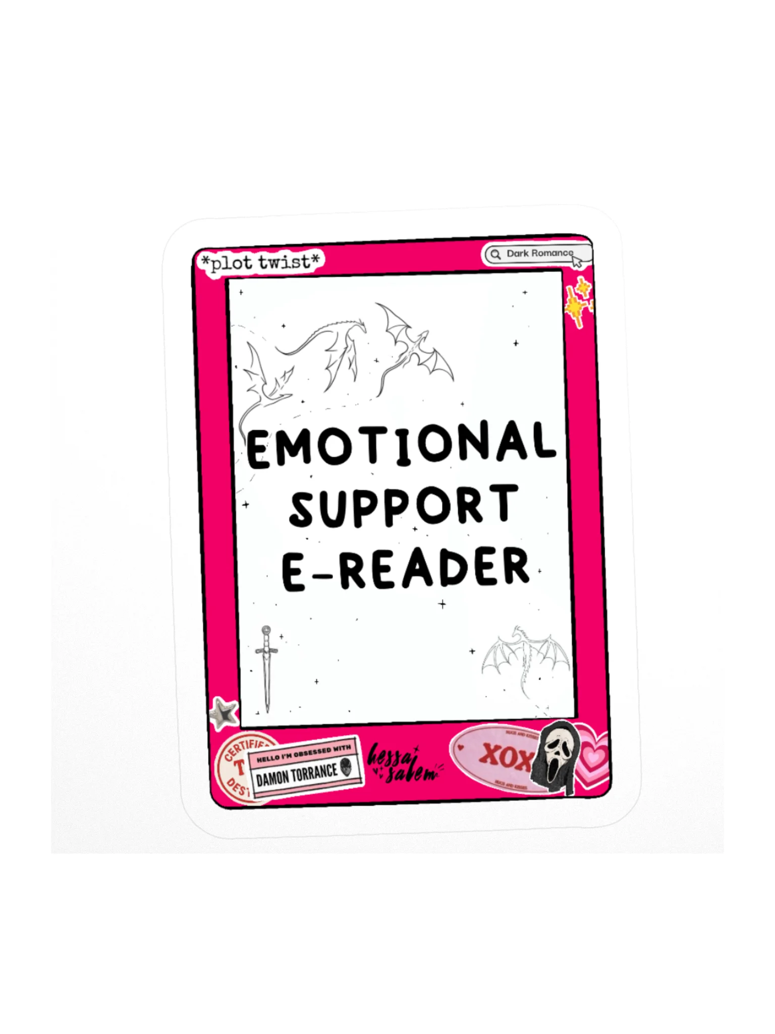 Emotional Support - Ereader // Sticker product image (2)