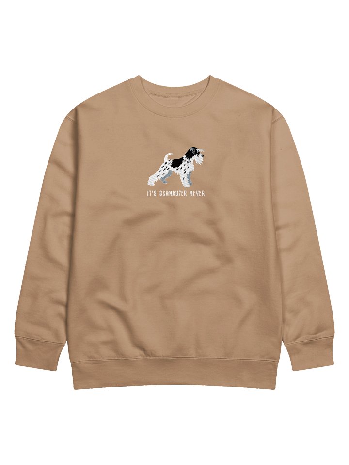 It's Schnauzer Never Sweatshirt (Embroidered) of a Miniature Schnauzer(Parti Black & White) product image (57)
