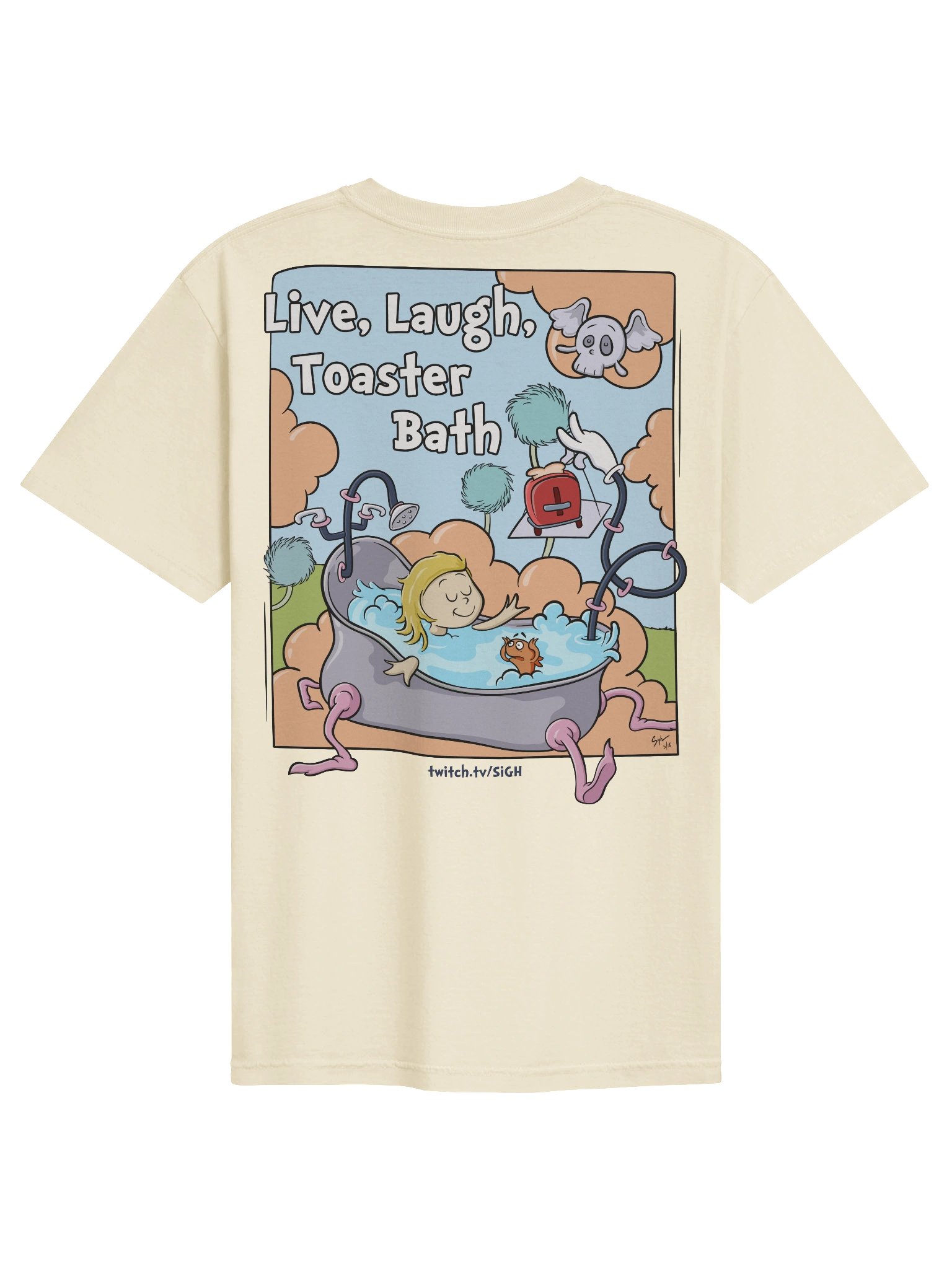 Live Laugh Toaster Bath Tee product image (10)