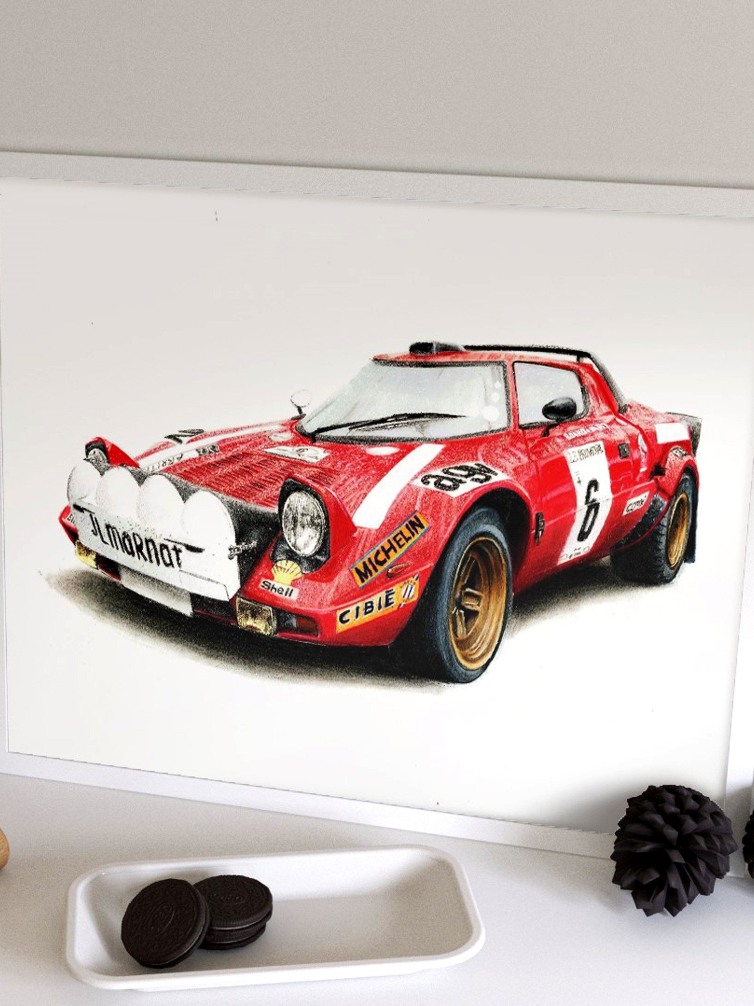 Red Lancia Stratos - A3 Print product image (4)